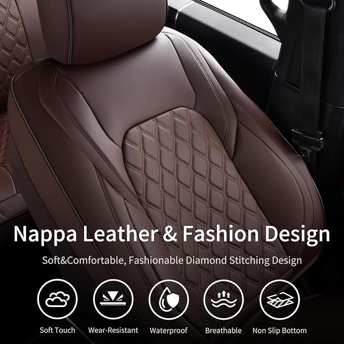 Seat Covers for Toyota Tacoma — Front Seat — Coffee