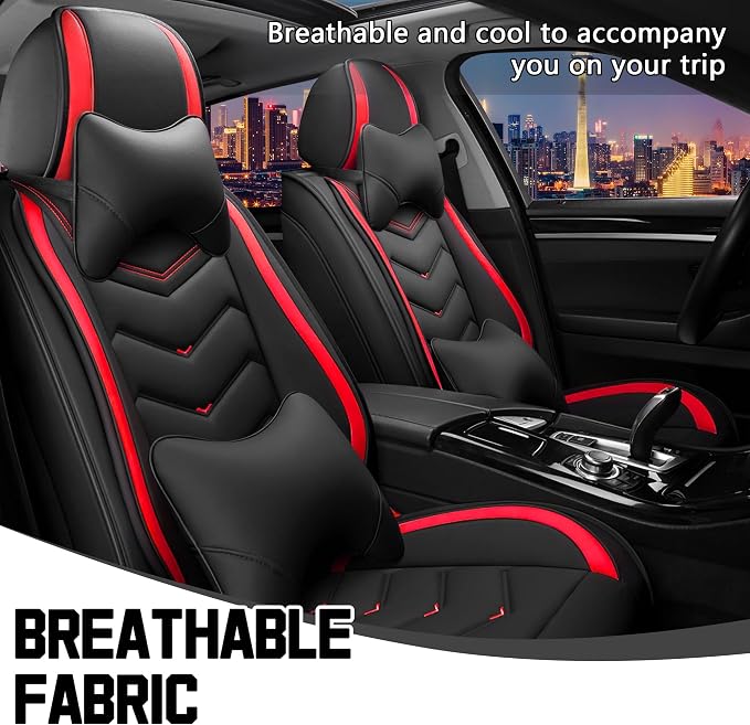 Seat Covers for Honda Civic — Black / Red