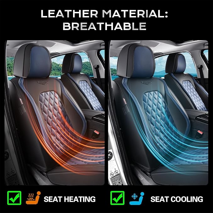 Universal Faux Leather Seat Covers — Full Set
