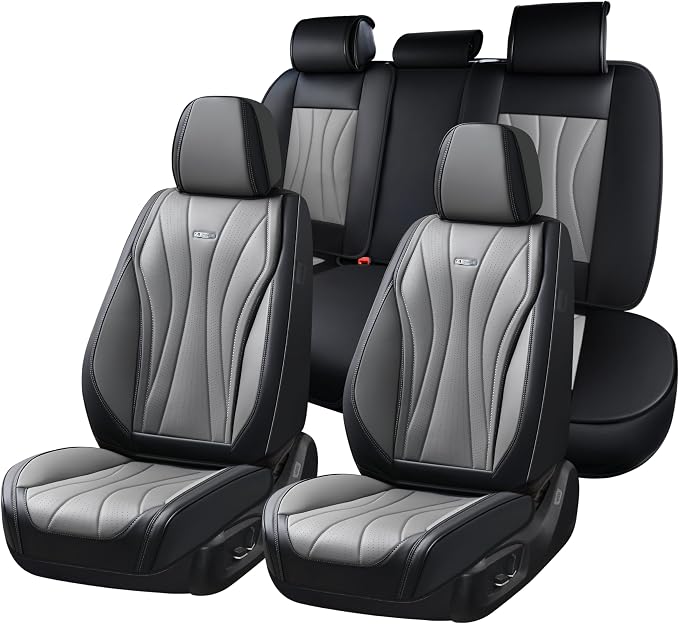 Universal Seat Covers — Full Set — Black / Gray