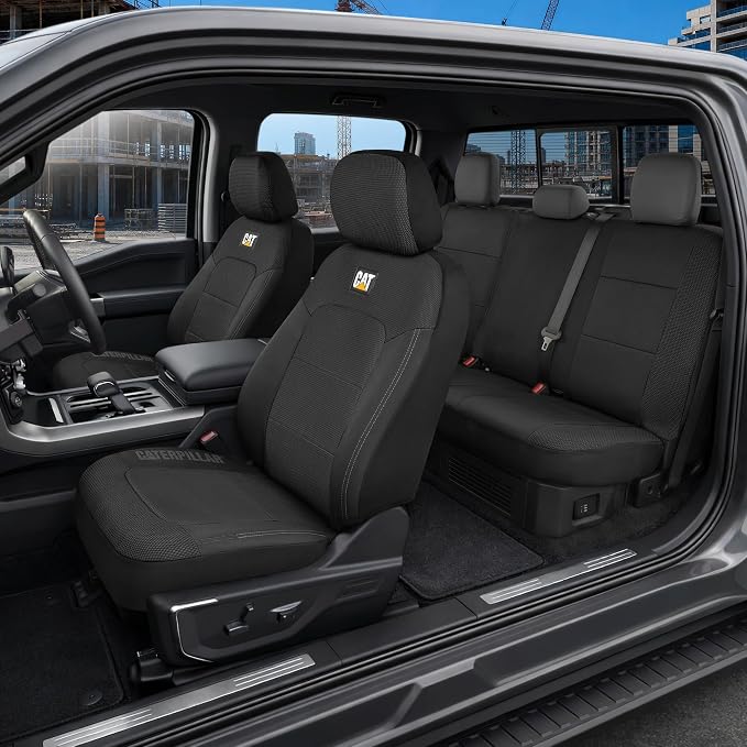 Fabric Seat Covers for Multiple Vehicles — Full Set — Black
