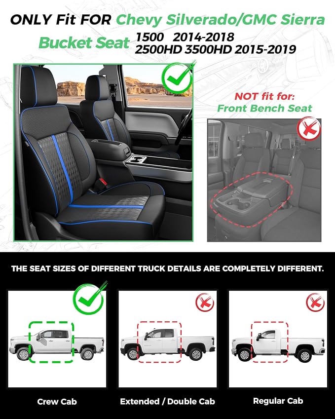 Seat Covers for Chevrolet Silverado / GMC Sierra