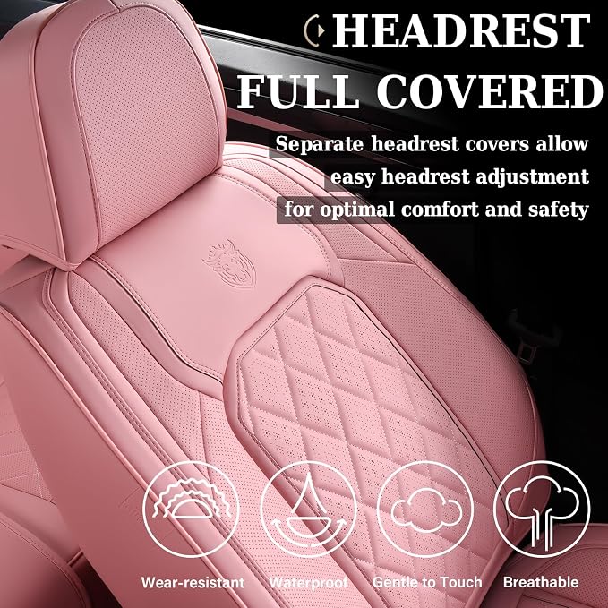 Universal Seat Covers — Full Set — Pink