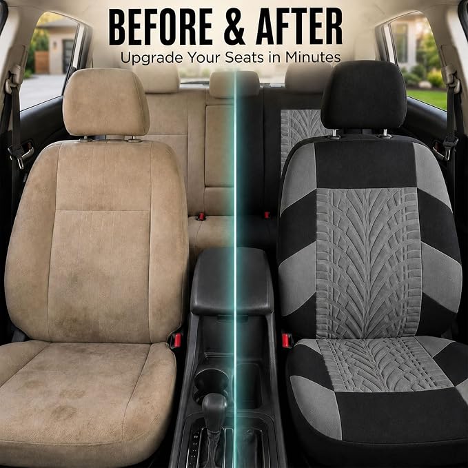 Universal Seat Covers — Full Set — Gray