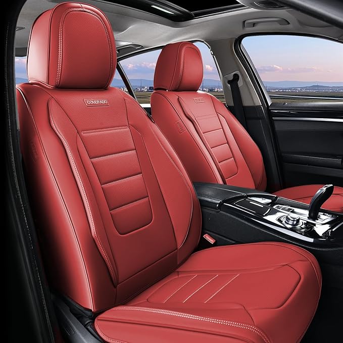 Universal Seat Covers — Front Seat — Red