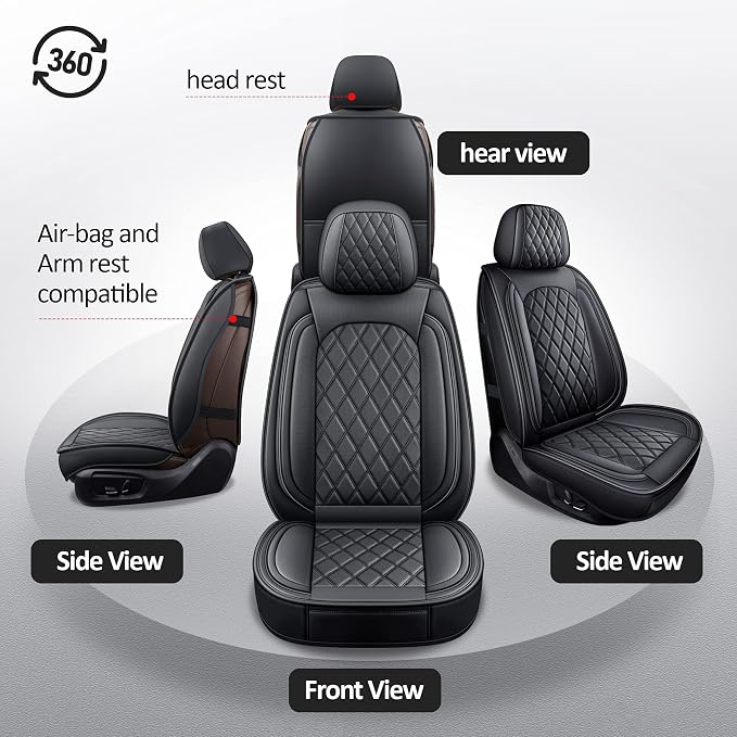 Car Seat Covers — Full Set — Black