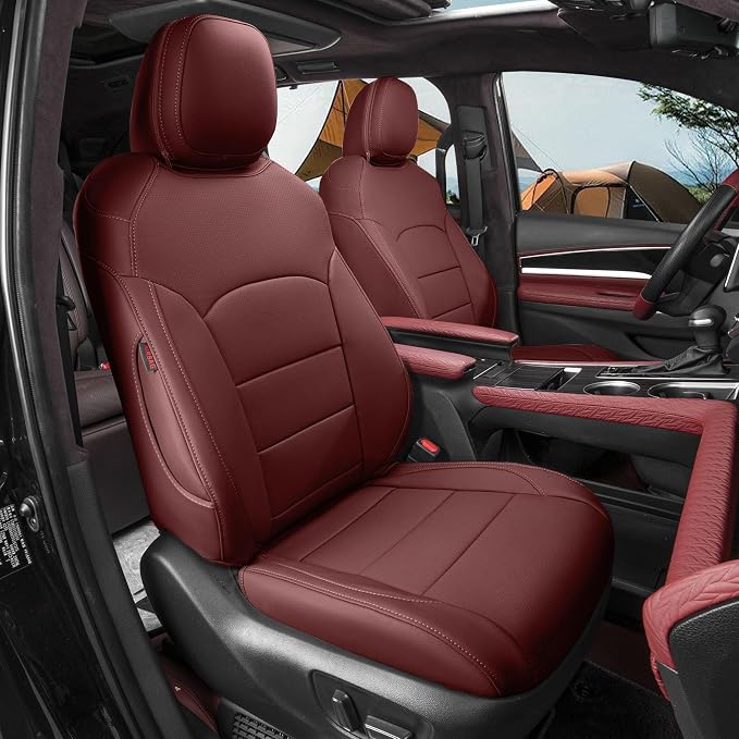 Faux Leather Seat Covers for Toyota Sienna — Full Set — Red
