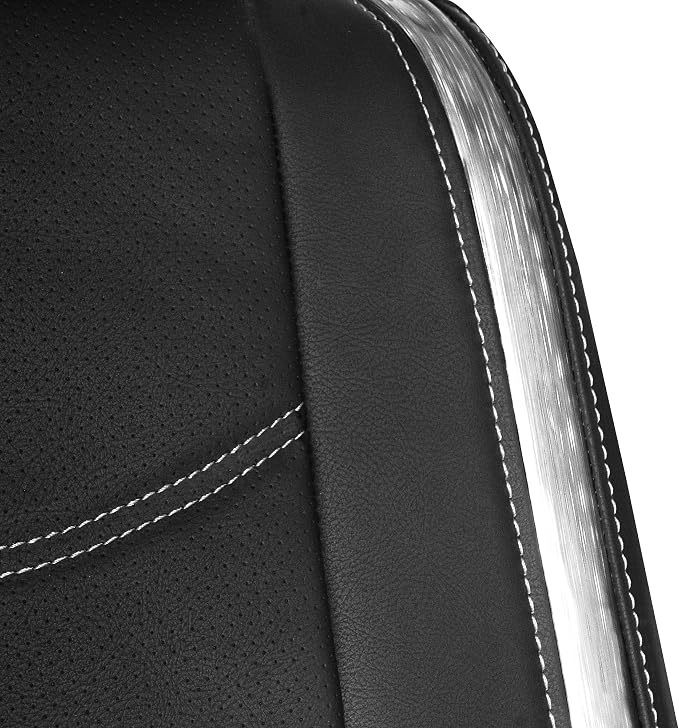 Universal Faux Leather Seat Covers — Full Set — White