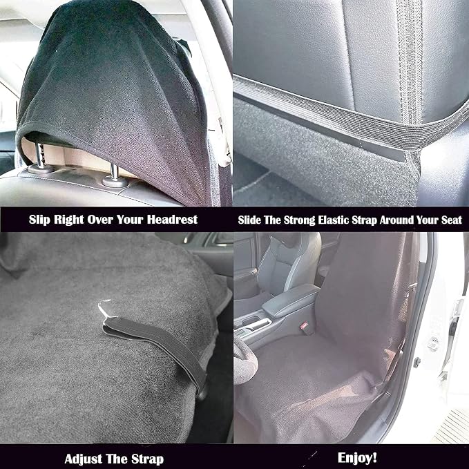 Car Seat Covers — Front Seat — Gray