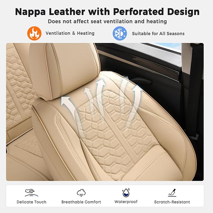 Universal Seat Covers — Front Seat — Beige