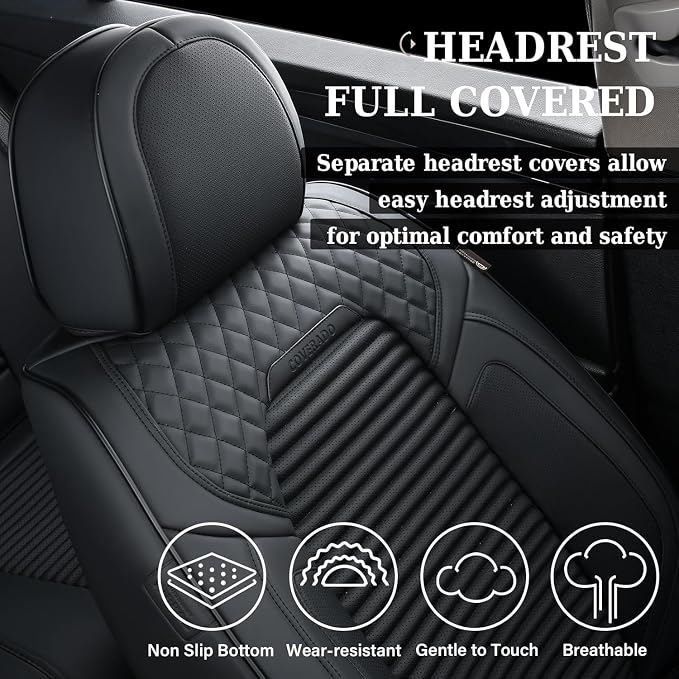 Universal Seat Covers — Front Seat — Black