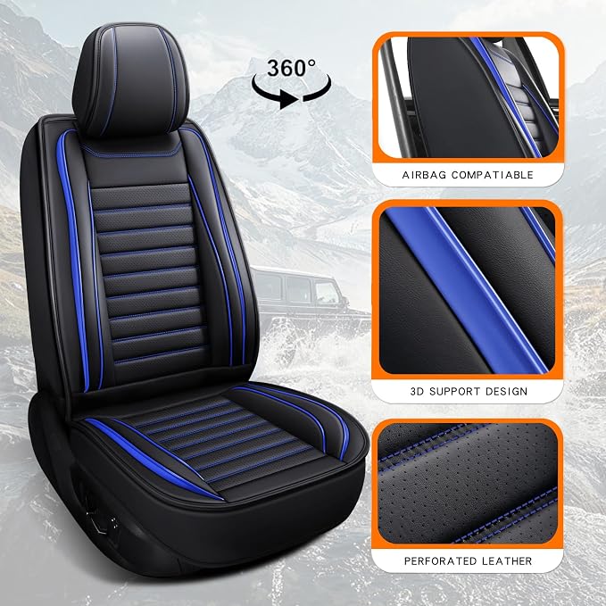 Universal Faux Leather Seat Covers — Full Set