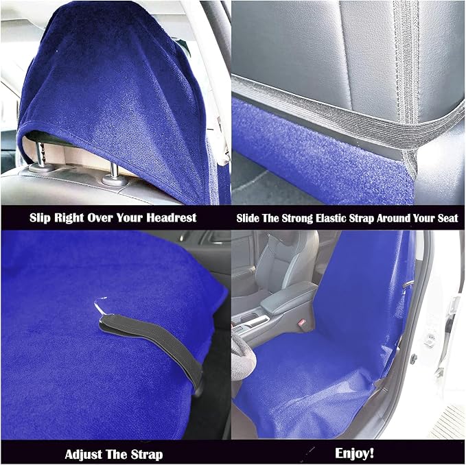 Car Seat Covers — Front Seat — Blue