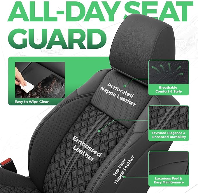 Seat Covers for Toyota Tacoma — Full Set — Black