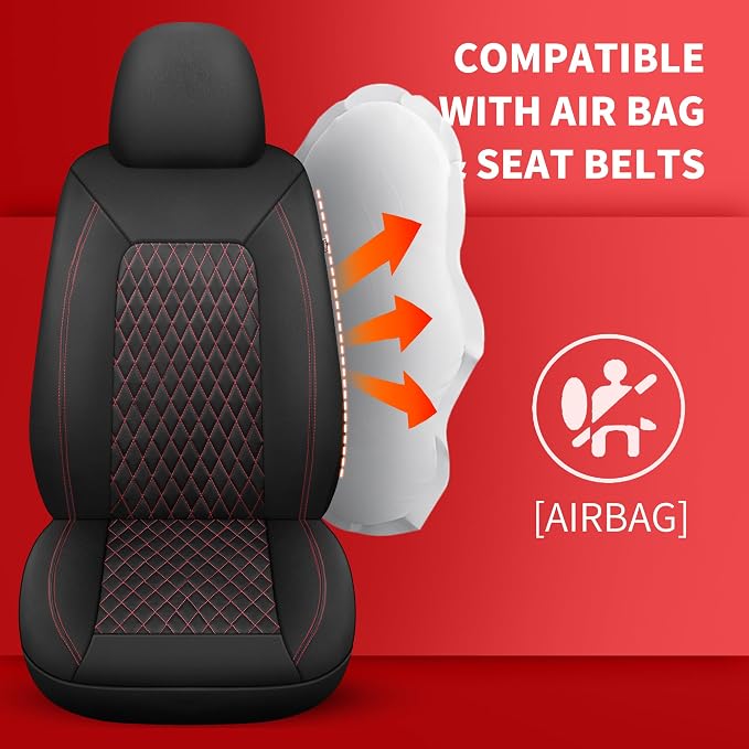 Universal Faux Leather Seat Covers — Full Set