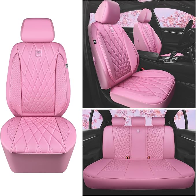 Universal Seat Covers — Full Set — Pink