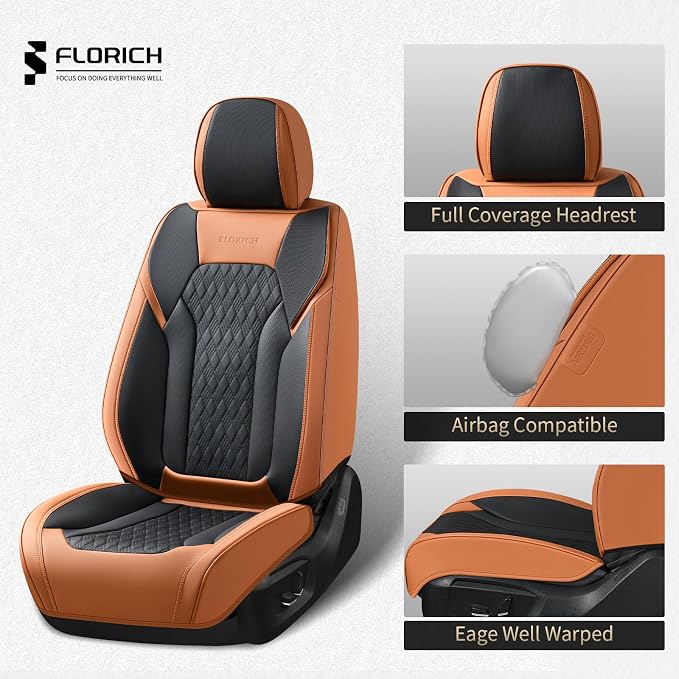 Universal Seat Covers — Front Seat — Brown / Black