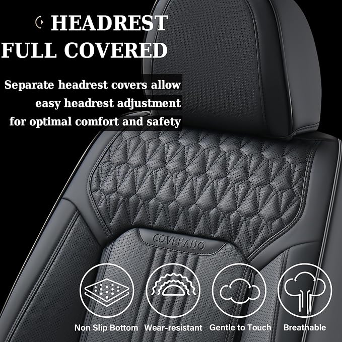 Universal Seat Covers — Front Seat — Black
