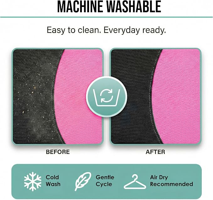 Universal Fabric Seat Covers — Full Set — Pink