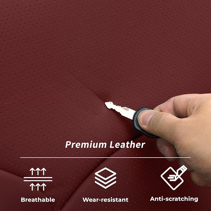 Faux Leather Seat Covers for Toyota Sienna — Full Set — Red