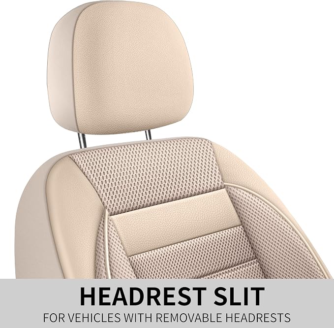 Universal Fabric Seat Covers — Beige