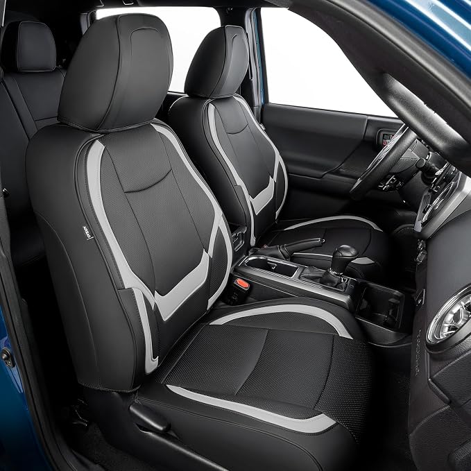 Seat Covers for Toyota Tacoma — Black / White