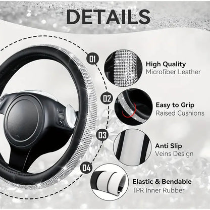 Silvery Car Accessories Set, 27 Pieces Luxury Kit, LOVEWE, Universal Fit 8e0edcdf-1190-4b4a-b566-56da5cdcda3a