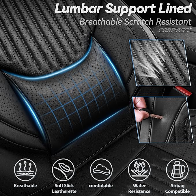 Universal Seat Covers — Front Seat — Black