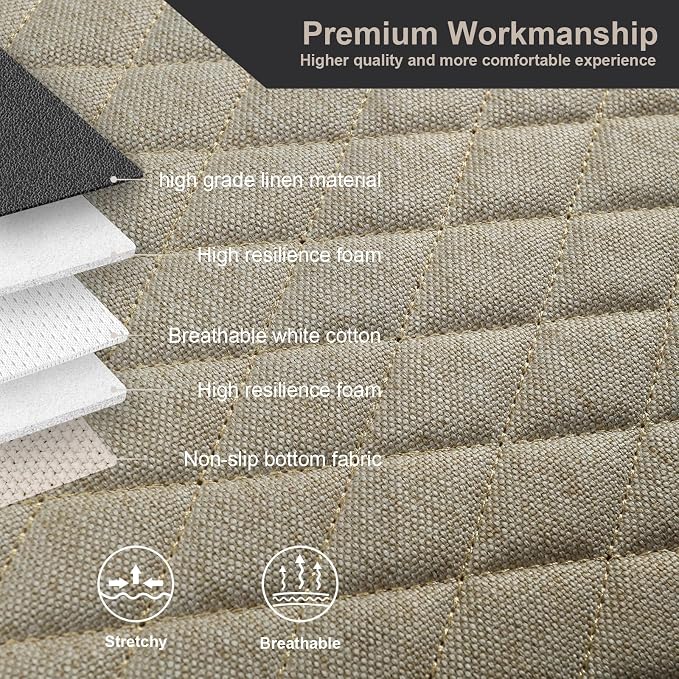 Universal Fabric Seat Covers — Beige