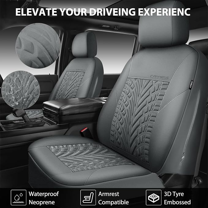Universal Neoprene Seat Covers — Full Set — Gray