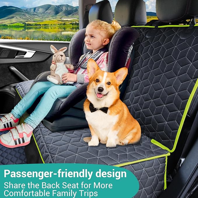 Pet Car Seat Protector — Front Seat — Green