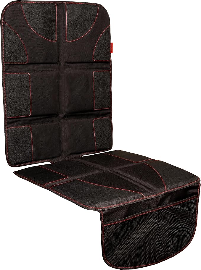 Child Car Seat Protector — Black / Red