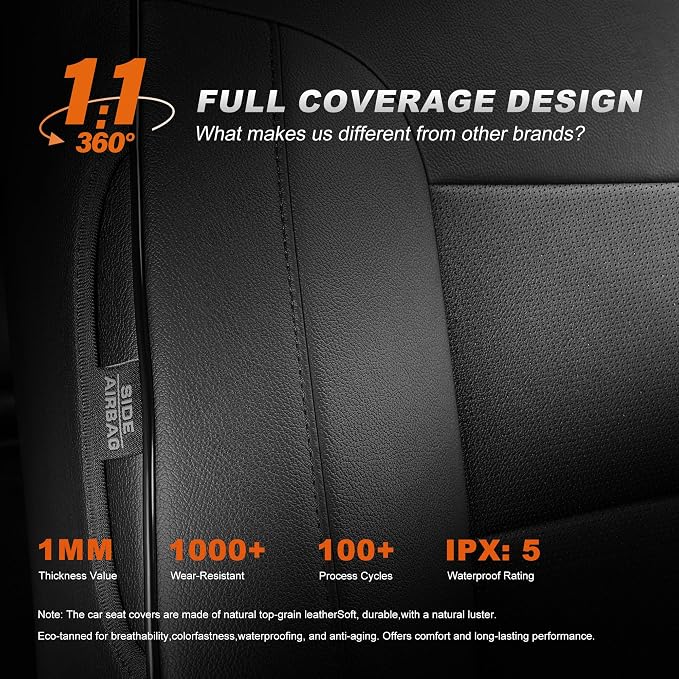 Faux Leather Seat Covers for Honda CR-V — Full Set — Black