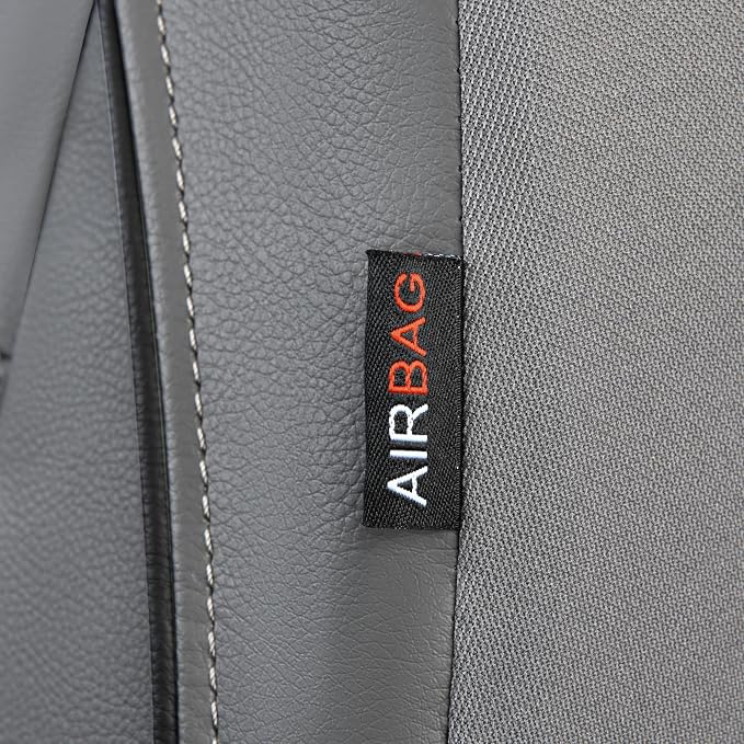 Universal Faux Leather Seat Covers — Full Set — Gray