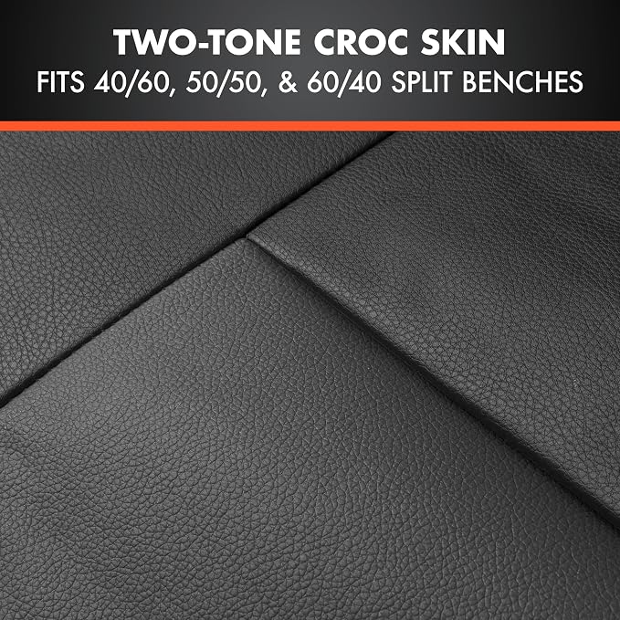 Faux Leather Car Seat Covers — Full Set — Black
