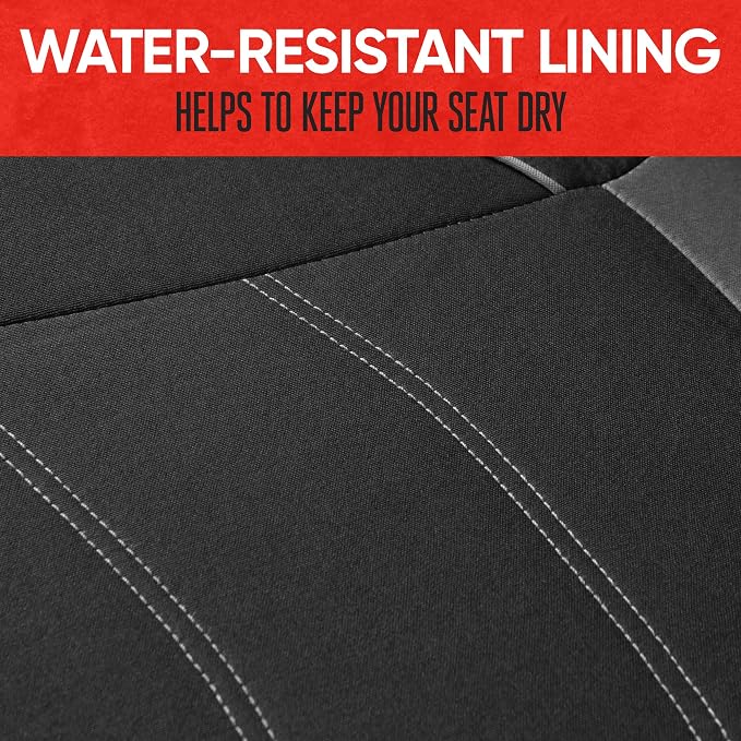 Fabric Car Seat Covers — Front Seat — Black