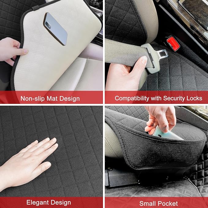 Universal Fabric Seat Covers — Front Seat — Black