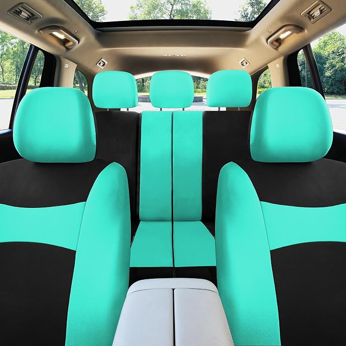 Universal Fabric Seat Covers — Full Set — Black