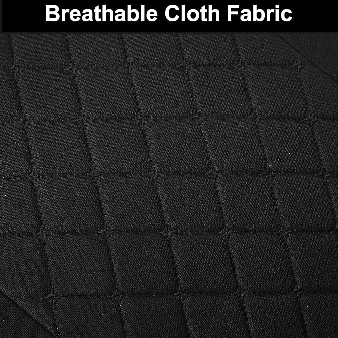 Fabric Car Seat Covers — Full Set — Black