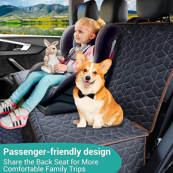 Pet Car Seat Protector — Front Seat — Brown