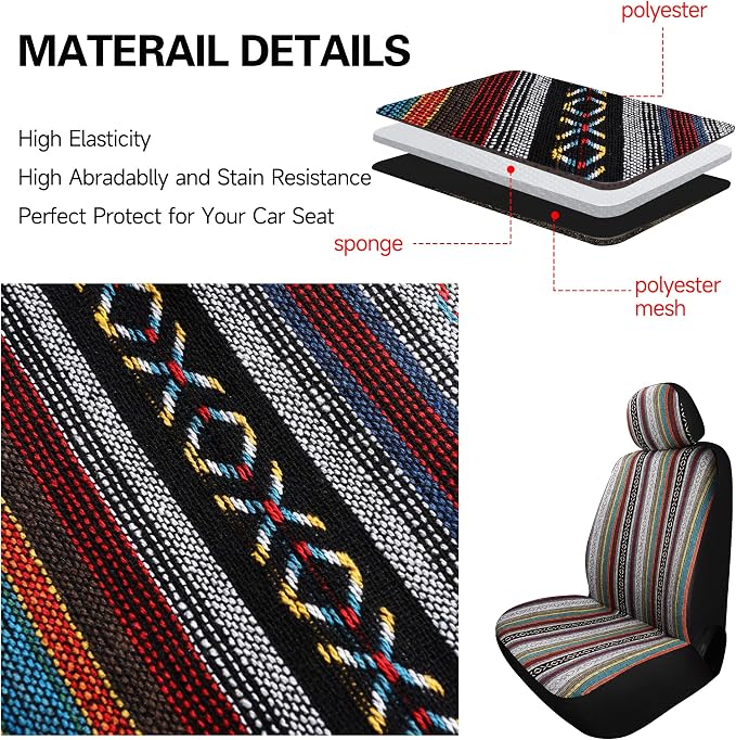 Universal Seat Covers — Front Seat — Red