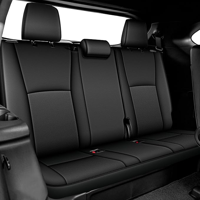 Faux Leather Seat Covers for Toyota Highlander — Full Set — Black