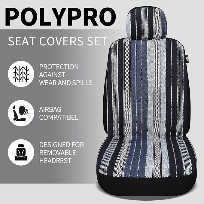 Universal Seat Covers — Full Set — Blue