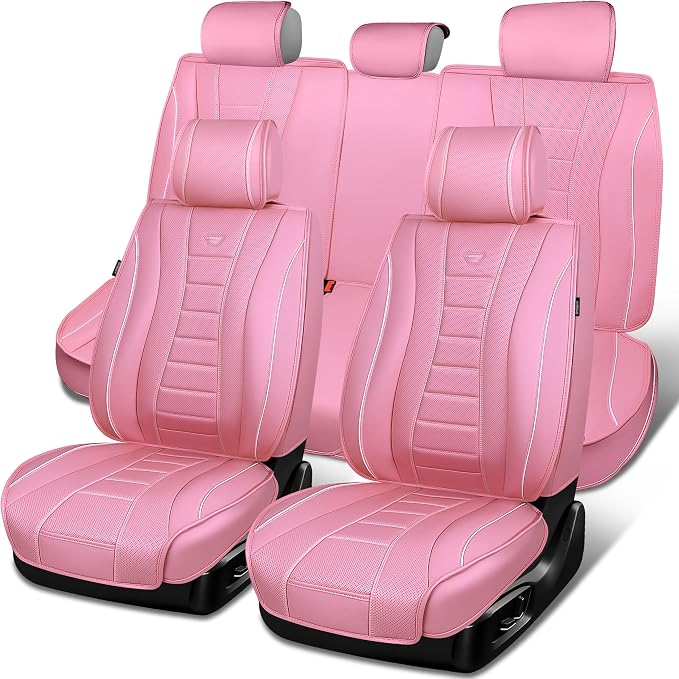 Universal Seat Covers — Full Set — Pink