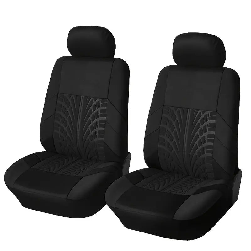 2 Premium Front Car Seat Covers with Removable Headrest Universal Fit