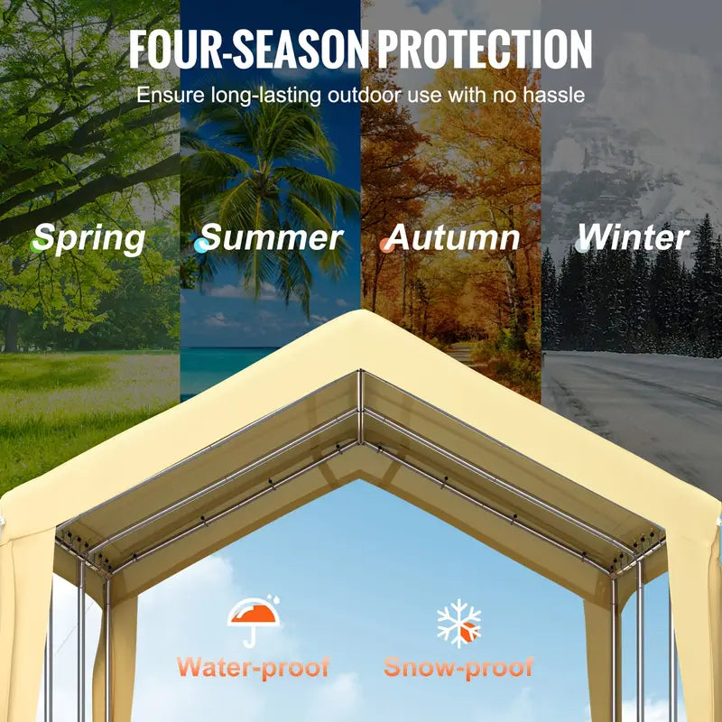 VEVOR 10 X 20 Ft Carport Car Canopy, Heavy Duty Garage 92484586-57f6-44a0-99a4-b59102d8131d