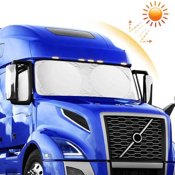 Ultimate Semi-Truck Sun Shade - Premium UV Defense & Heat Rejection for Windshield & Side Windows