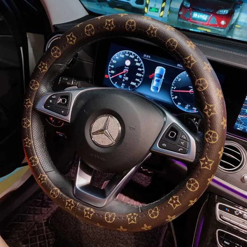 PU Microfiber Anti-Slip Steering Wheel Cover – Embossed Leather, Universal Fit Coffe Color 98a0b4e3-ceaa-40aa-9a2b-c591081d35fe