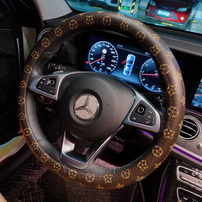PU Microfiber Anti-Slip Steering Wheel Cover – Embossed Leather, Universal Fit Coffe Color 98a0b4e3-ceaa-40aa-9a2b-c591081d35fe