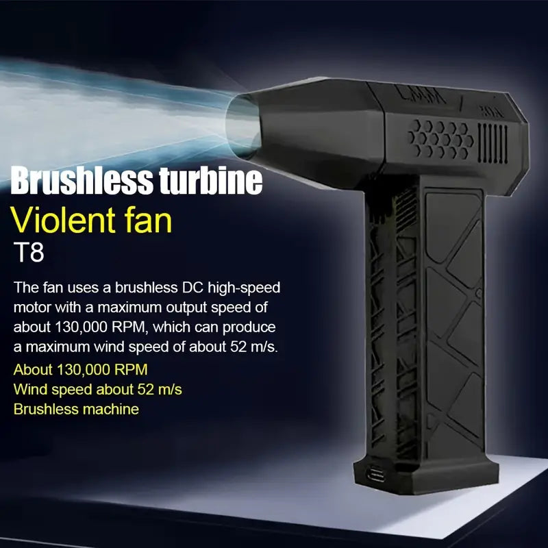 Mini Turbo Violent Jet Fan 130000RPM 52m/s Powerful Fan 3000mAh Wireless Mini Jet Fan 9d640c14-7b3f-4419-b949-f416137e426c